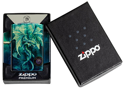Зажигалка ZIPPO Anne Stokes с покрытием 540 Tumbled Brass, латунь/сталь, разноцветная, 38x13x57 мм