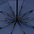 Зонт обратного сложения twoGether с двойным куполом, темно-синий - Фото 3