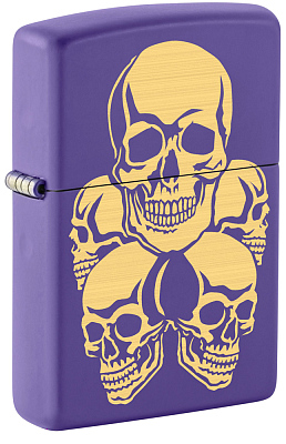 Зажигалка ZIPPO с покрытием Purple Matte, латунь/сталь, фиолетовая, 38x13x57 мм