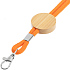 Шнурок для бейджа Tube Wood, оранжевый - Фото 3