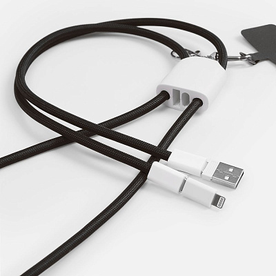 Кабель-ланьярд energyFlex Pro, черный (Чёрный)