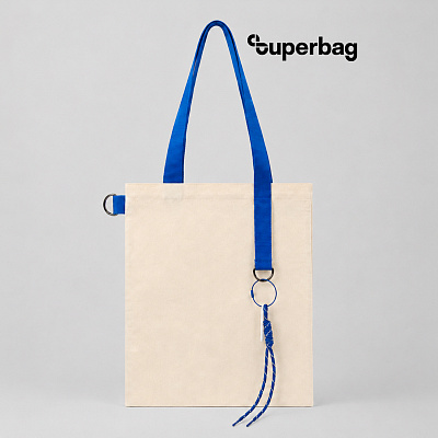 Набор Superbag Eco blue: шоппер с обвесом (Неокрашенный с синим)