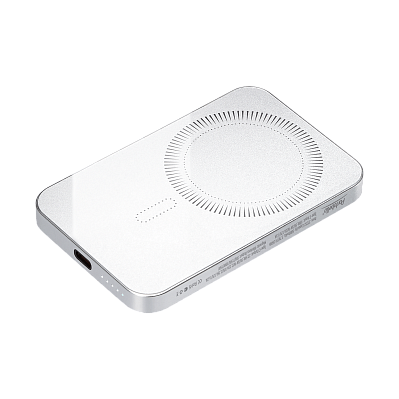 Внешний аккумулятор Artex PD 5000mAh с функцией беспроводной зарядки 15W  (Серебряный)