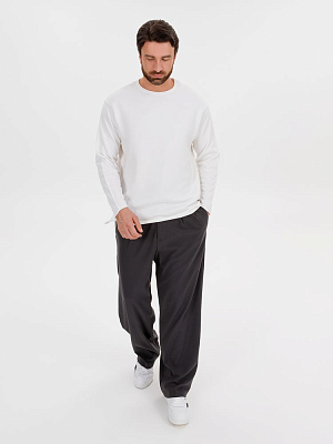 Лонгслив унисекс Siluetti Fuori, молочно-белый