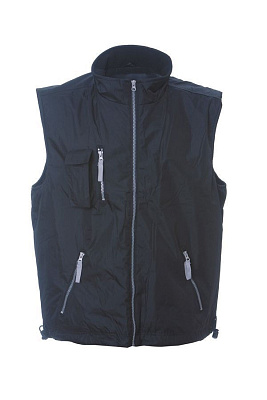 Жилет мужской PORTUGAL, темно-синий, 2XL, осн.ткань:100% полиэстер; подкладка:100% флис, 200 г/м2 (Тёмно-синий)