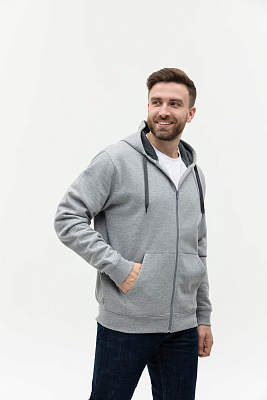 Толстовка мужская STAN с капюшоном на молнии футер с начёсом 280, 17