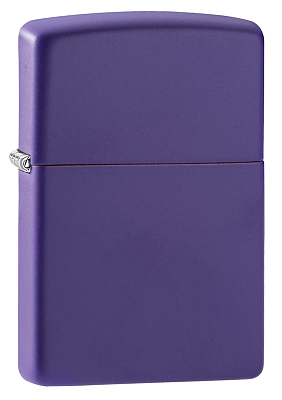 Зажигалка ZIPPO Classic с покрытием Purple Matte, латунь/сталь, фиолетовая, матовая, 38x13x57 мм