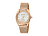Корпус- розовое золото, циферблат- белый, натуральный перламутр, крепление- розовое золото