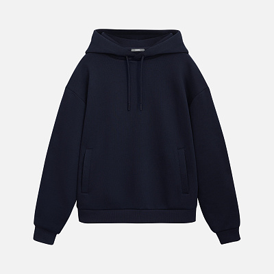 Худи релакс унисекс Баланс (Balance), с начесом , размер XL/2XL (Синий)