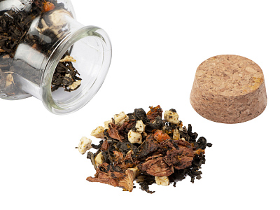 Чай зеленый с соком ананаса и кусочками яблока/облепихи