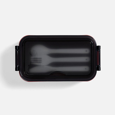 Ланчбокс Pranzo, красный с черным