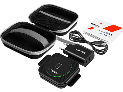 Беспроводное зарядное устройство 3-в-1 WS-305, 15 Вт