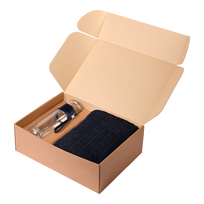 Подарочный набор Terso, Fado, синий (плед, термобутылка)