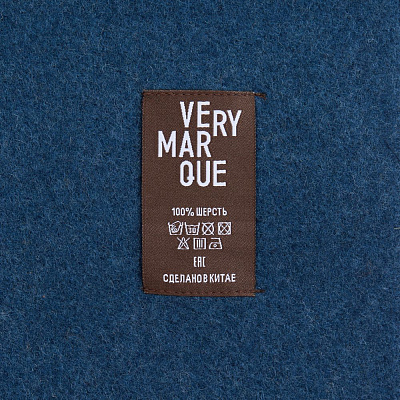 Плед Fleco, синий с коричневым