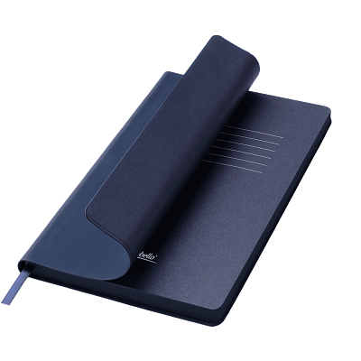 Ежедневник Латте софт-тач (Latte soft touch) недатированный, синий (Синий, бежевый)