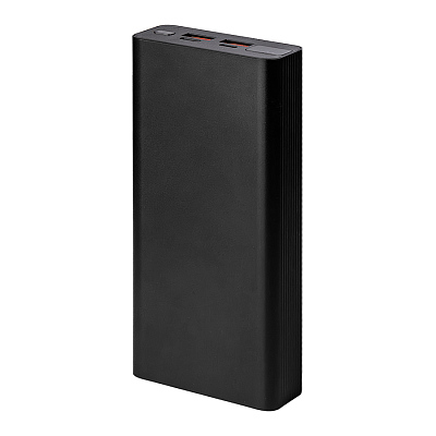 Универсальный аккумулятор Iron line 20 (20000 мАч), металл, черный, 14,7х6.6х2,7 см (Чёрный)