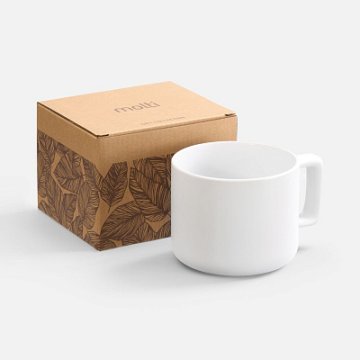 Чашка Jumbo в коробке матовая, белая (Белый)