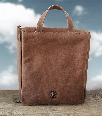 Несессер KLONDIKE «Blake», винтажная кожа в коричневом цвете, 22 х 28 х 7,5 см