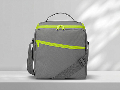Изотермическая сумка-холодильник Classic (Серый/зеленое яблоко)