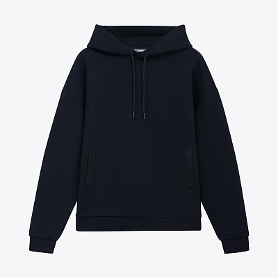 Худи релакс унисекс Баланс (Balance), с начесом, синий