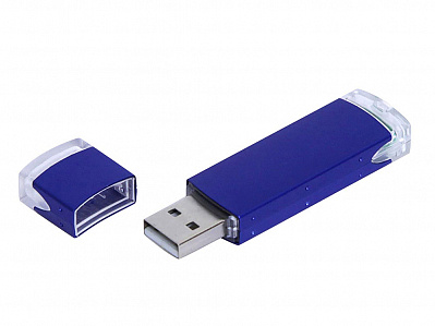 USB 3.0- флешка промо на 64 Гб прямоугольной классической формы (Синий)