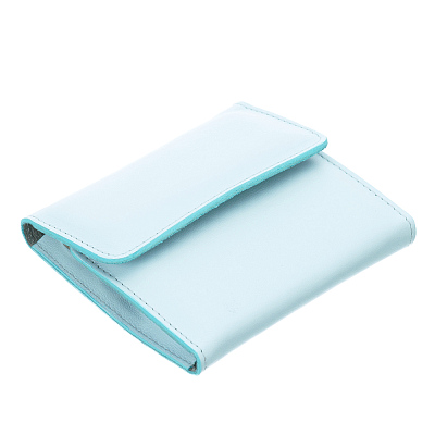 Маникюрный набор Erbe, 5пр. Футляр: натур.кожа, цвет голубой