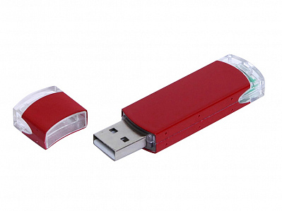 USB 2.0- флешка промо на 64 Гб прямоугольной классической формы (Красный)