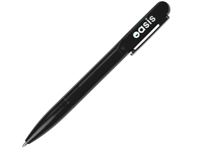 Ручка шариковая металлическая Illuminata со светящимся логотипом (Чёрный)