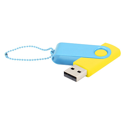 Флешка Designer To Go 2.0 USB 16Gb  (Желтый/Голубой)