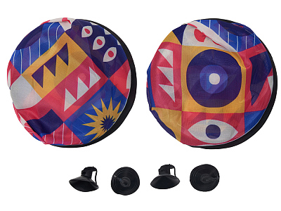 Комплект из 2-х автомобильных солнцезащитных экранов с возможностью полноцветной печати