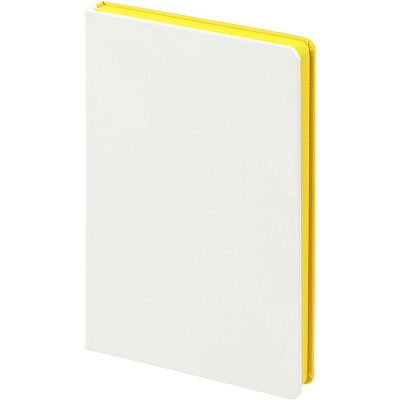 Ежедневник Duplex, недатированный, белый с желтым