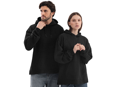 Худи оверсайз Alpha.01 унисекс (Чёрный)