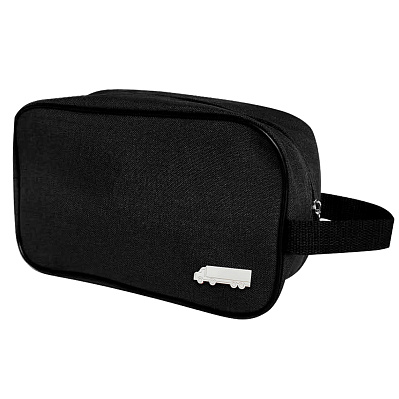 Несессер Колумб с шильдом - фура, чёрный (Чёрный/шильд фура (серебро))