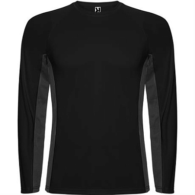 Спортивная футболка SHANGHAI L/S мужская, ЧЕРНЫЙ/ТЕМНЫЙ ГРАФИТ 2XL (Черный/Темный графит)