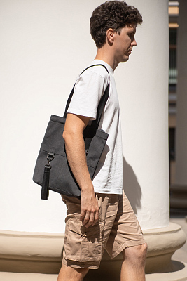 Шоппер Superbag ZIP, с двумя карманами и молнией (черный)