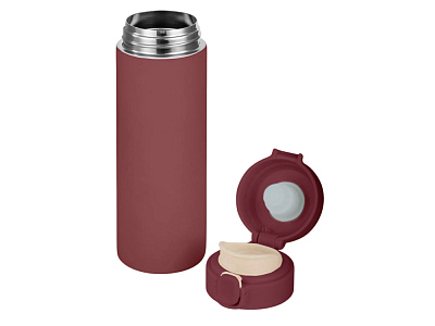 Вакуумная термокружка c кнопкой Guard, soft-touch, 400 мл