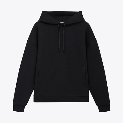 Худи релакс унисекс Баланс (Balance), с начесом, черный, размер XS/S (Чёрный)