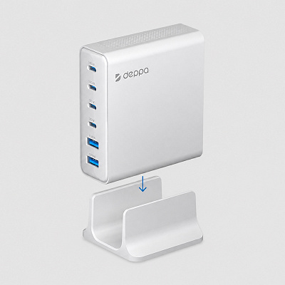 Зарядная станция 4xUSB Type-C, 2xUSB, PD, QC, 160Вт (Белый)