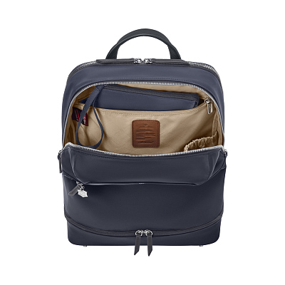 Рюкзак VICTORINOX Victoria Signature Deluxe Backpack, синий, нейлон/кожа, 32x18x39 см