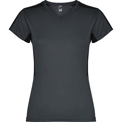 Спортивная футболка SUZUKA женская, ЛИЛОВЫЙ/ТЕМНО-РОЗОВЫЙ L (Эбеновый/черный)