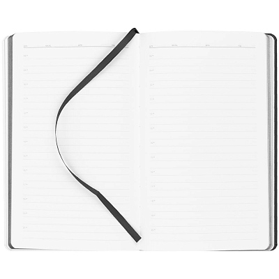 Ежедневник Duplex, недатированный, белый с черным