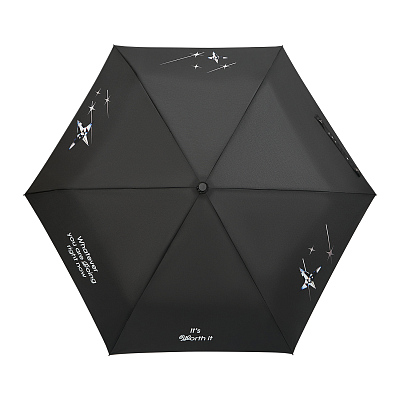 Зонт складной Filton, черный (с функцией Safety System)