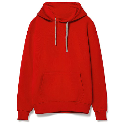 Толстовка с капюшоном Unit Kirenga Heavy, белая (Красный)