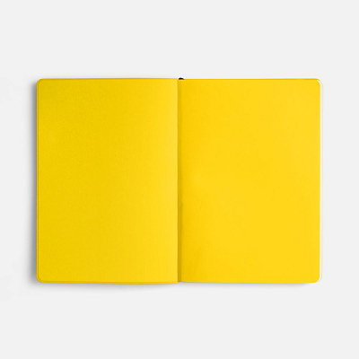 Ежедневник Doppio, недатированный, черный с желтым