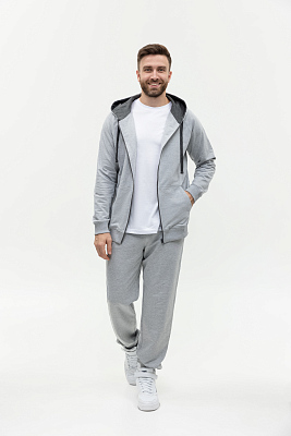 Толстовка мужская STAN с капюшоном на молнии футер без начёса 260, 61