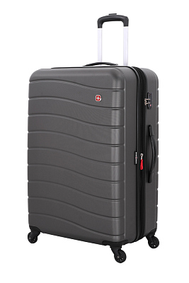 Чемодан SWISSGEAR ALVERSTONE, серый, AБC-пластик, 51,5 x 31 x 77 см, 96 л