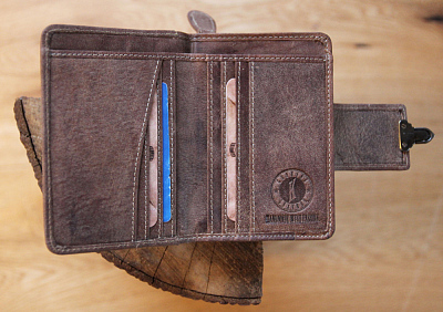 Бумажник женский KLONDIKE «Kitty», натуральная кожа в светло-коричневом цвете, 9 х 12,5 х 3 см