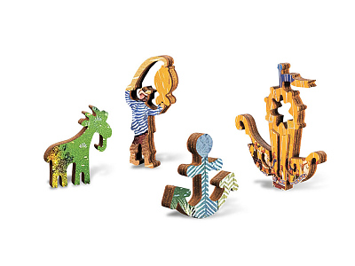 Деревянный пазл Летучий фрегат, 130 деталей