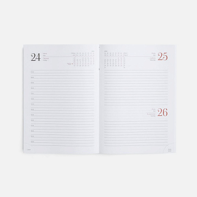 Ежедневник New Nebraska, датированный, коричневый