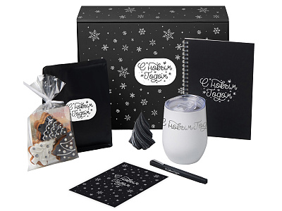 Подарочный набор Re:Start с термокружкой, кофе и блокнотом (Белый)